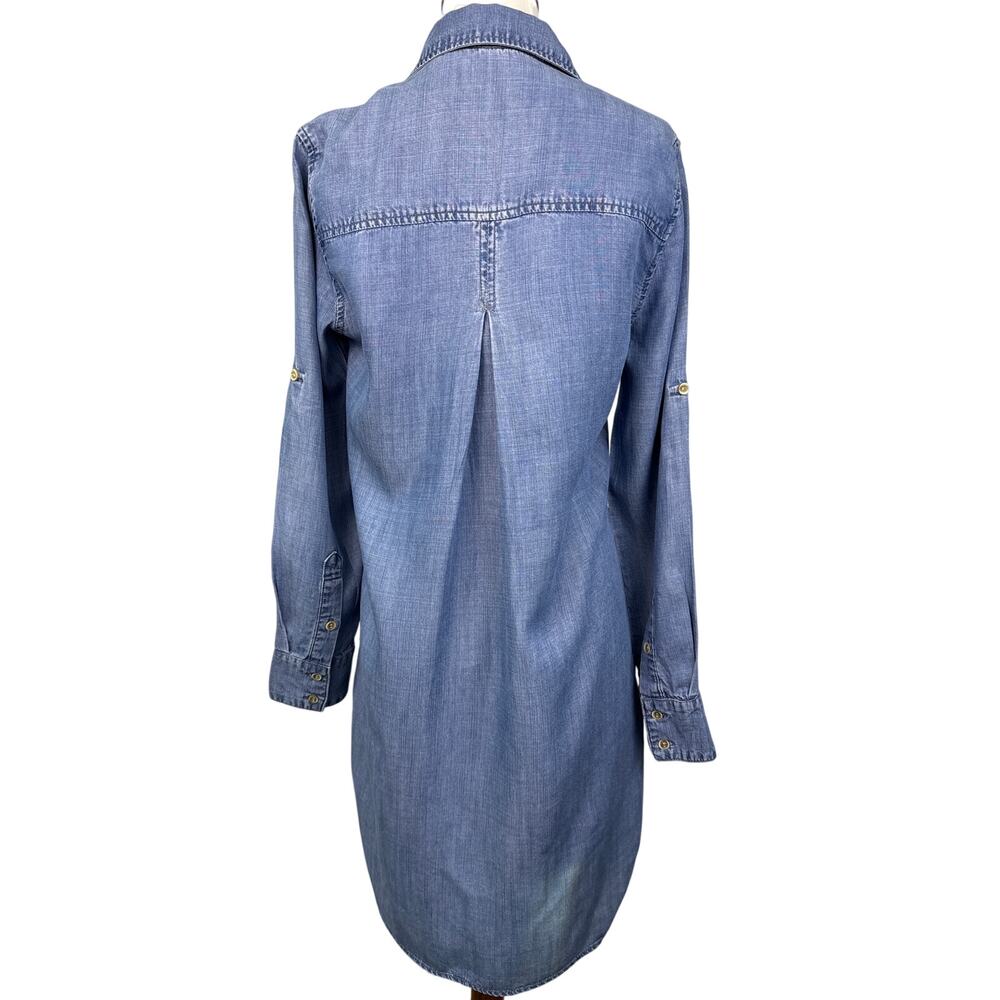 Cloth & Stone Anthro Chambray Shirt Dress XS Button Front Tunic - Picture 5 of 8